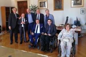 La delegazione della FISH con il ministro per la Famiglia e le Disabilità Lorenzo Fontana e il viceministro Vincenzo Zoccano